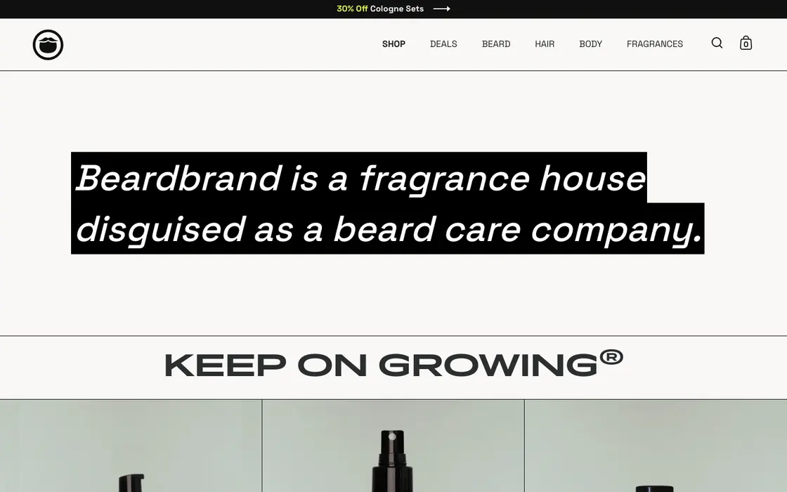 Beardbrand — homepage