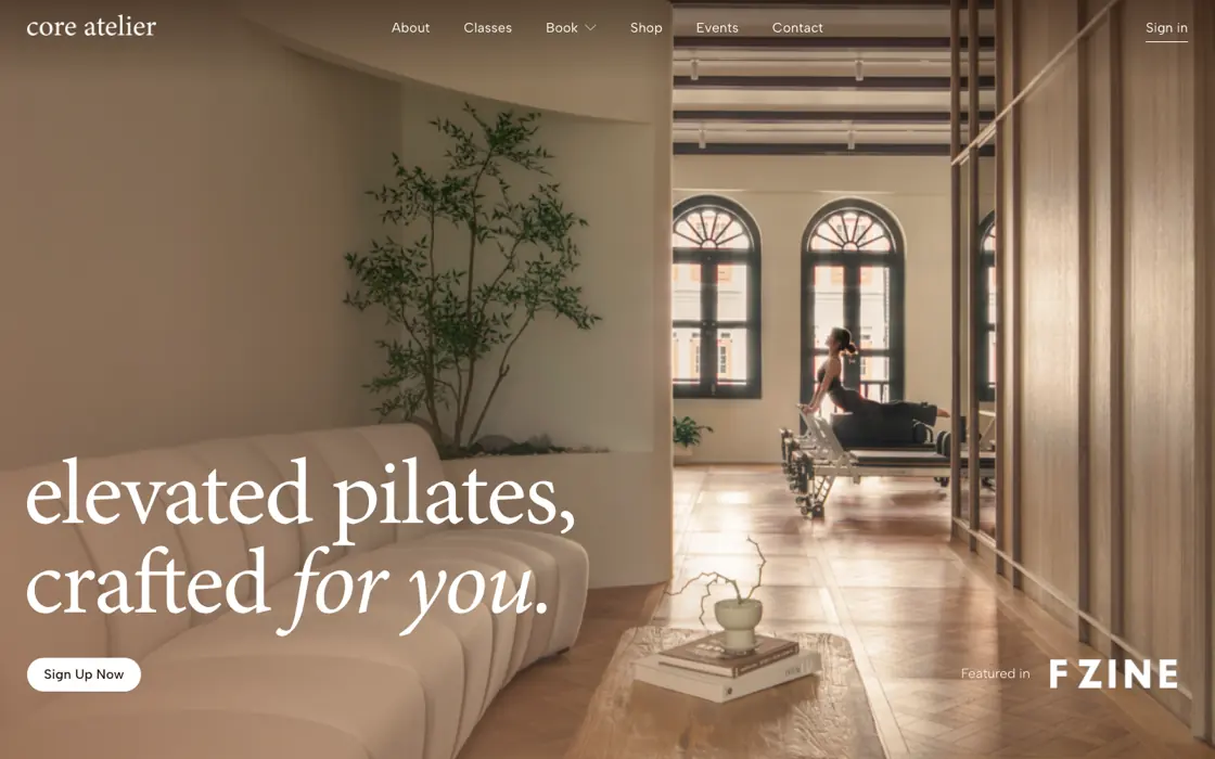 Core Atelier Pilates — homepage