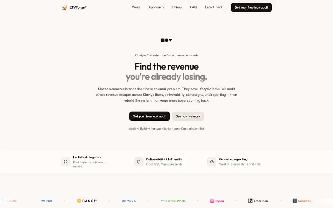 LTV Forge — homepage