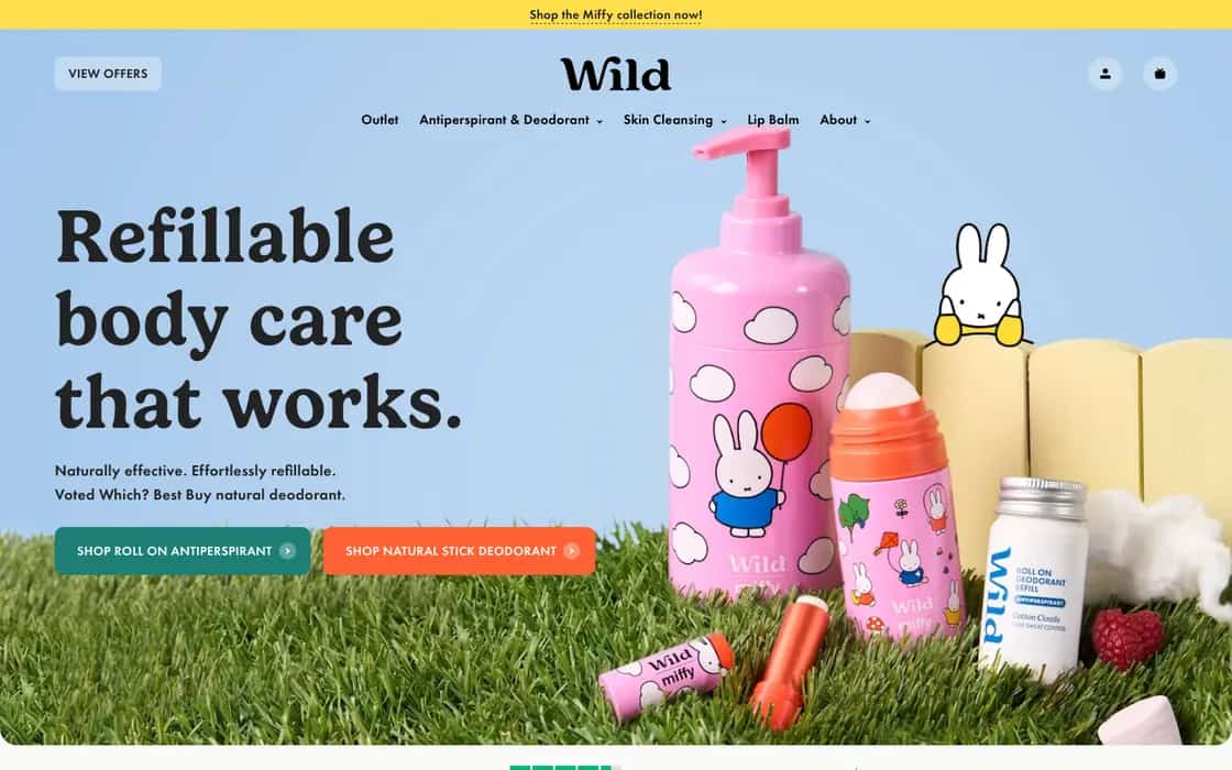 Wild Deodorant — homepage